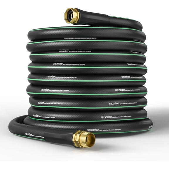 100 ft Garden Hose 5/8", Less Kink Heavy Duty Water Hose, Durable & Flexible Hose for Outdoor, Lawn, Car Washing, Pet Bathing and Household
