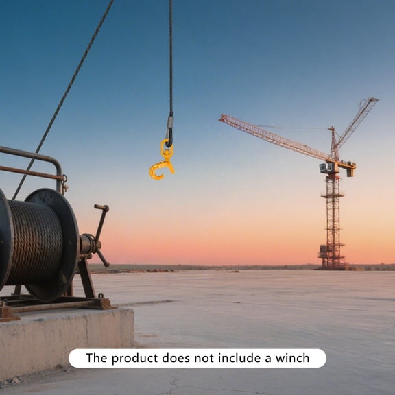 100 ft Heavy Duty Winch Cable Winch Cable with Hook with Self Locking Swivel Hook