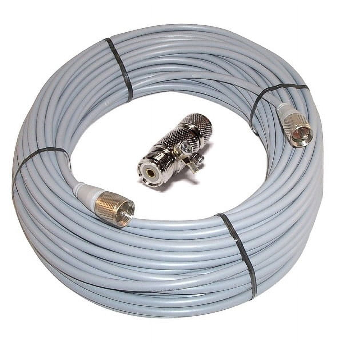 100 ft RG8X COAX CABLE CB / Ham Radio Workman 8X100PLPL /W Lightning