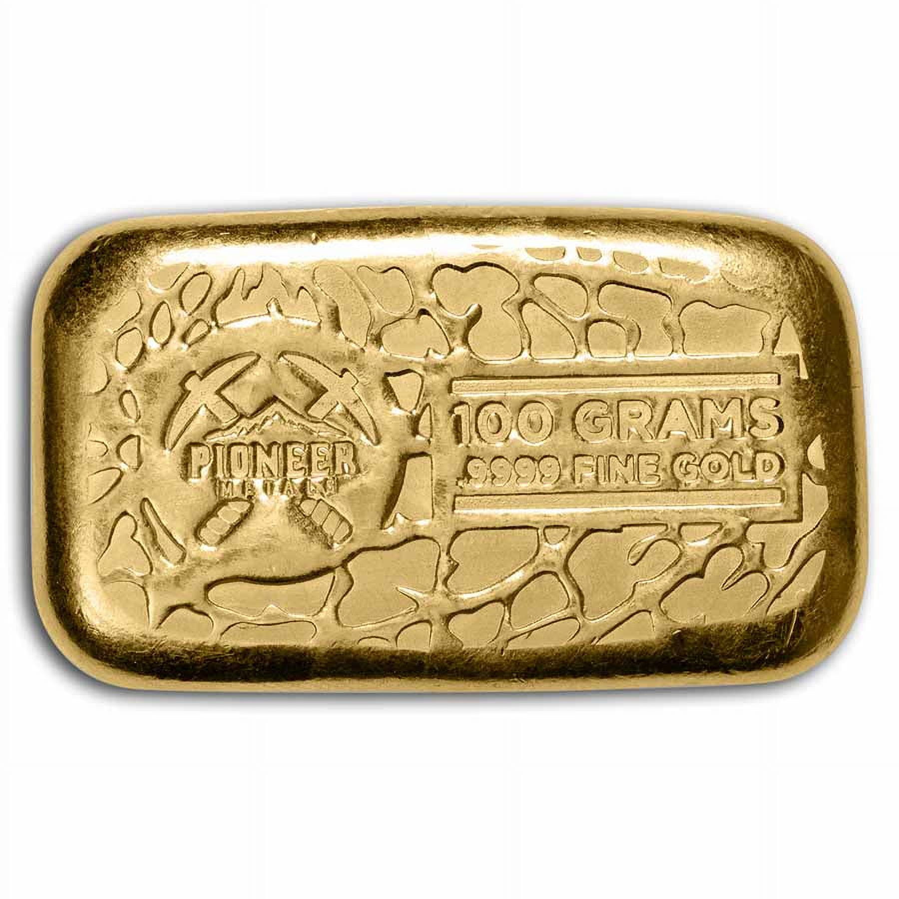 100 gram Cast-Poured Gold Bar - Pioneer Metals - Walmart.com