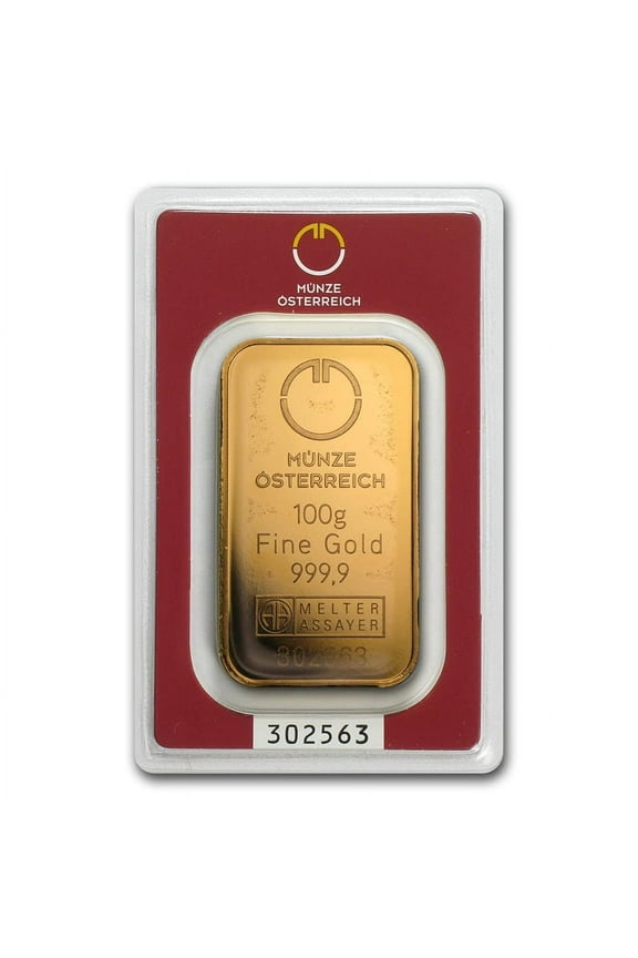 100 gram Gold Bar - Austrian Mint (In Assay)