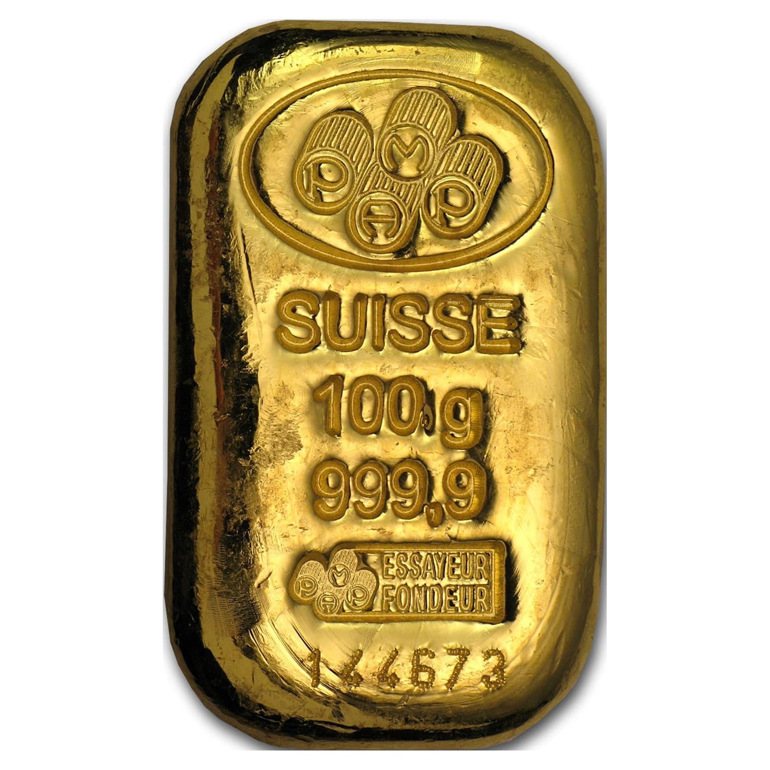 100 gram PAMP Gold Bar Precious Metals, Cast w/Assay
