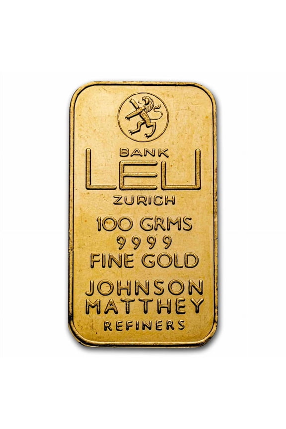 100 gram Gold Bar - Johnson Matthey (Leu Bank)