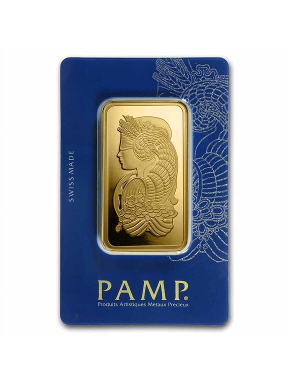 100 gram Gold Bar - PAMP Lady Fortuna Veriscan (In Assay)