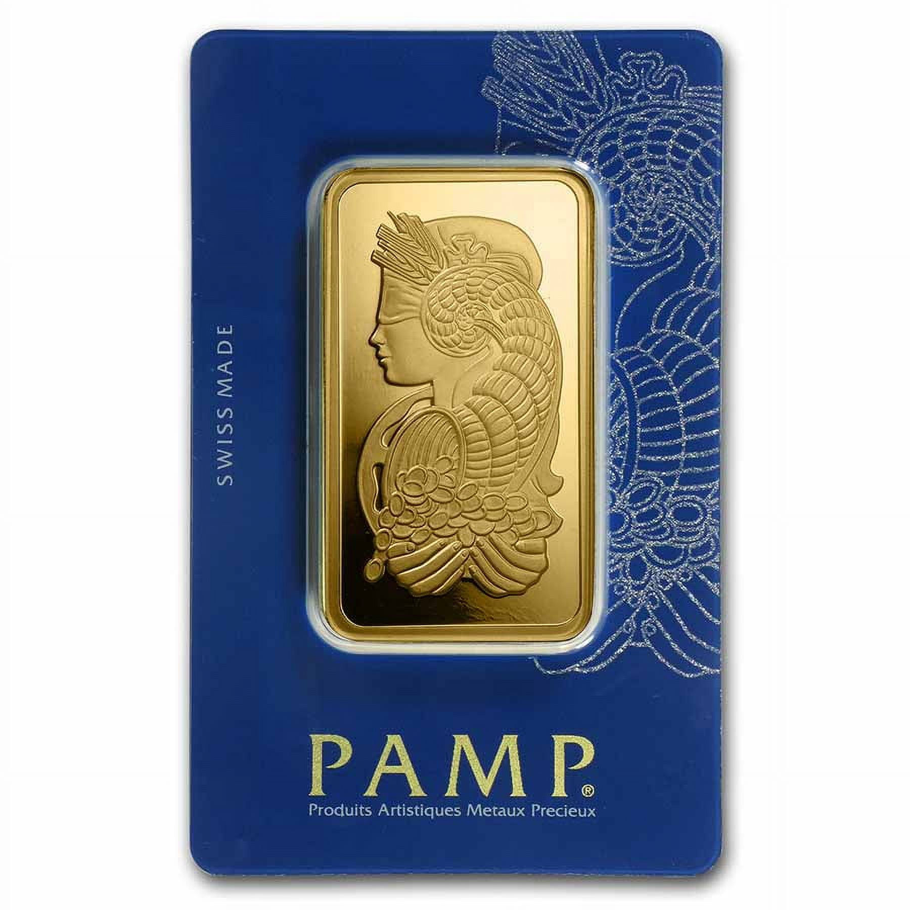 100 gram Gold Bar - PAMP Lady Fortuna Veriscan&reg; In Assay