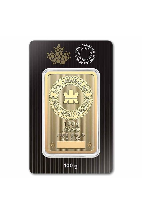 100 gram Gold Bar - Royal Canadian Mint (In Assay)