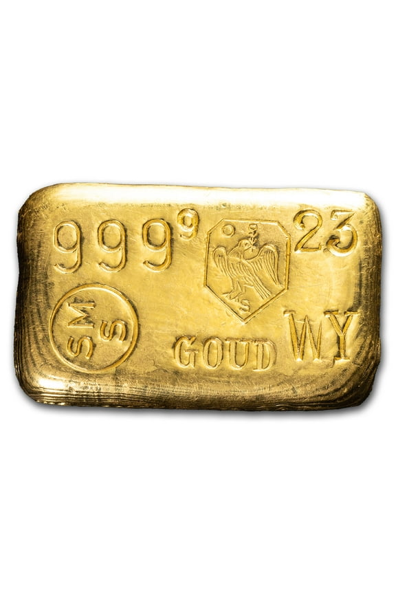 100 gram Gold Bar - Schne Edelmetaal (Vintage, Poured)