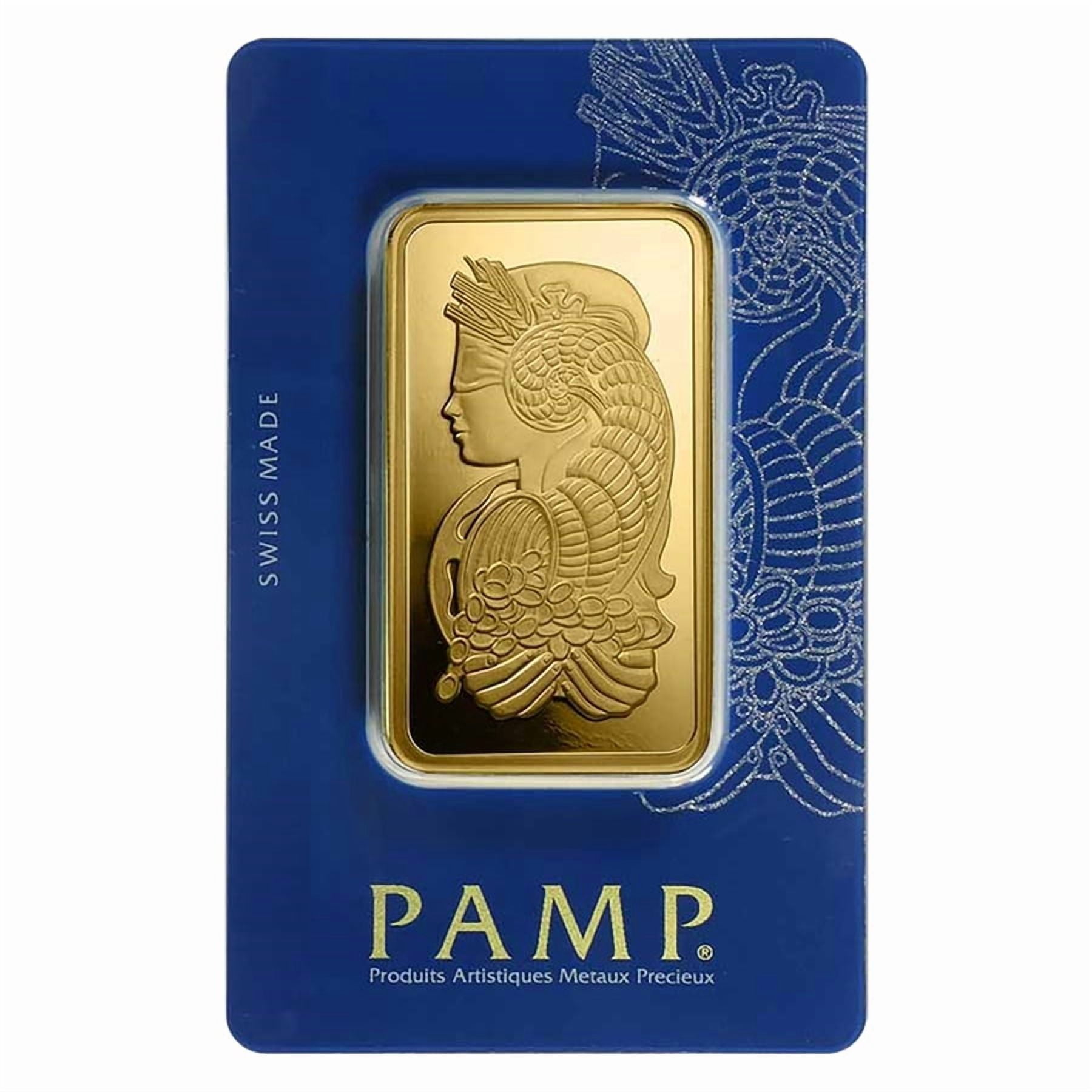 100 gram Gold PAMP Suisse Lady Fortuna Veriscan Bar w/ Assay -WM