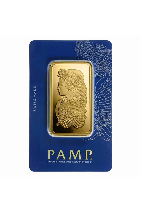 100 gram Gold PAMP Suisse Lady Fortuna Veriscan Bar w/ Assay -WM