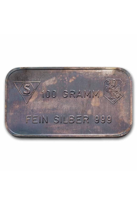 100 gram Silver Bar - Swiss Bank Corporation