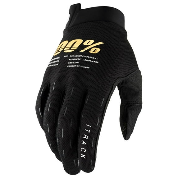 100% Itrack Gloves - Black - Large 10008-00007
