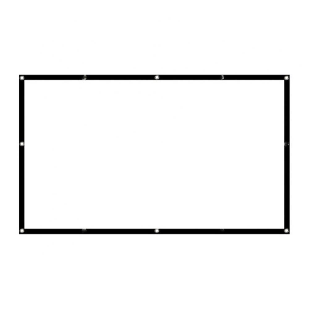 Home Projector Screen Creases 100 inch Projection Screen 16:9 Foldable Anti-Crease Portable Projector ...