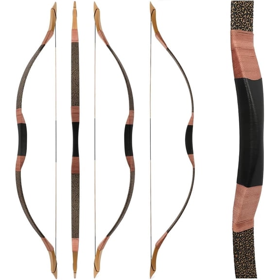 100 lbs Longbow Archery 57inch Traditional Bow Powerful Epoxy Resin Limbs Left Right Hand Adult Outdoor Hunting Shooting