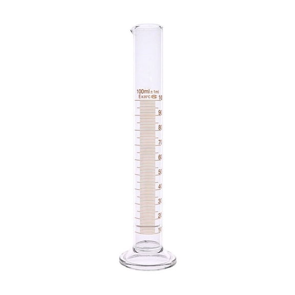 100 ml Plastic Measuring Cylinder Liquid Measuring Tools for Chemistry Kitchen Thick Glass Transparent