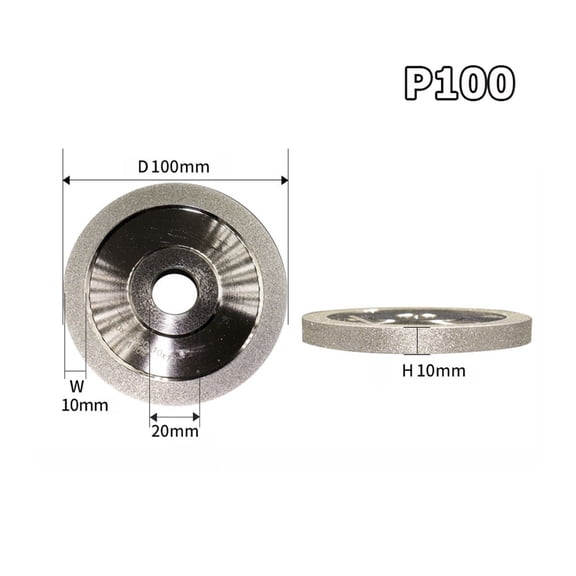 100 mm Diamond Parallel Grinding Wheels P100 - P600