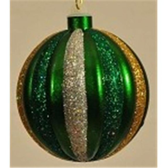 100 mm. Green, Red, Silver, Gold Ornament Ball