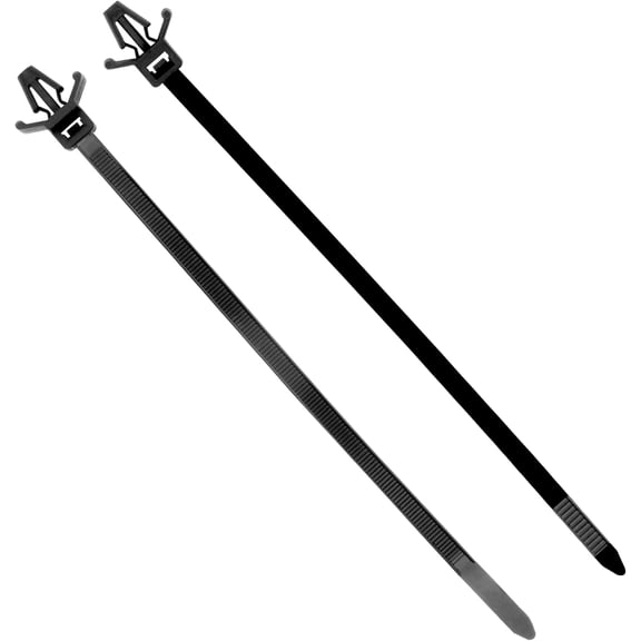 100 nylon cable wire ties arrow head push installation 50-pound 7.2 inches black (19195)