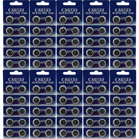 100 of AG13/357A Alkaline Button Cell Watch Battery