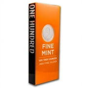 100 oz Cast-Poured Silver Bar - 9Fine Mint