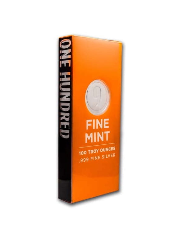 100 oz Cast-Poured Silver Bar - 9Fine Mint