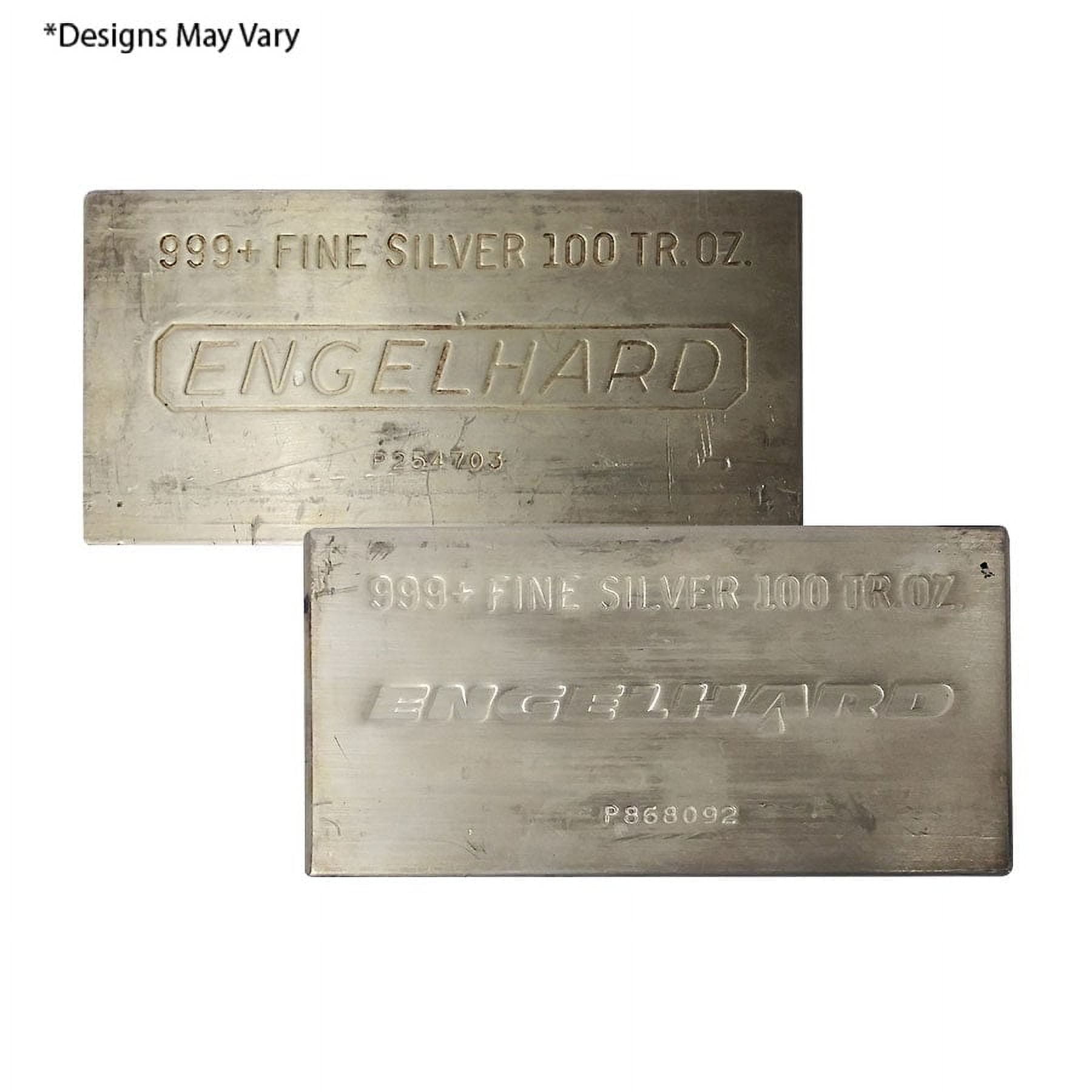 100 oz Engelhard Silver Vintage Bar .999 Fine