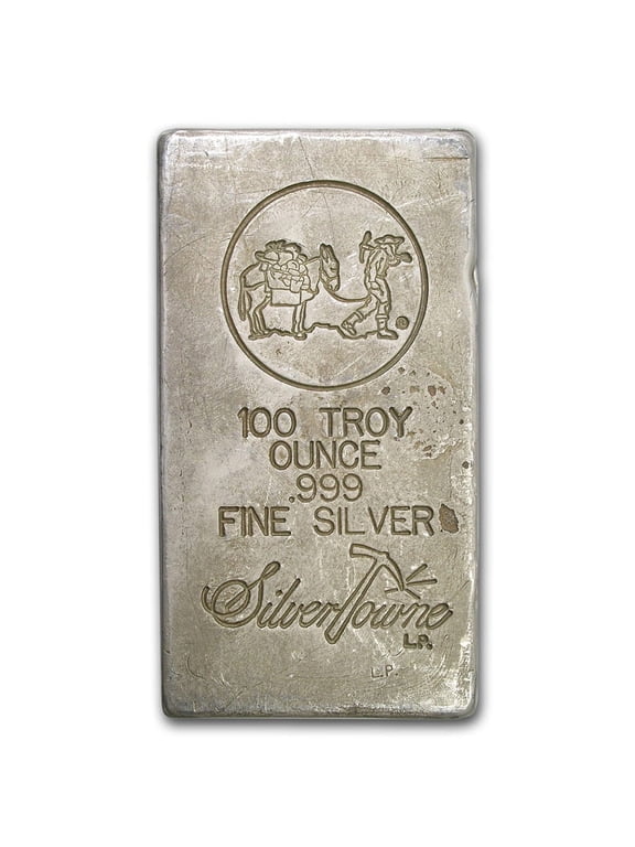 100 oz Poured Silver Bar - SilverTowne