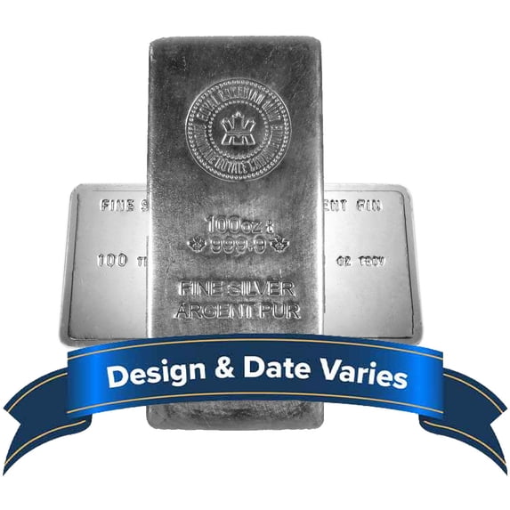 100 oz Royal Canadian Mint RCM Silver Bar .9999 Fine Secondary Market