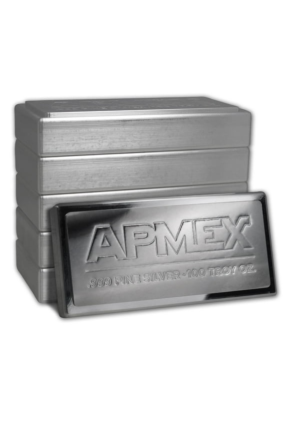 100 oz Silver Bar - APMEX (Stackable)