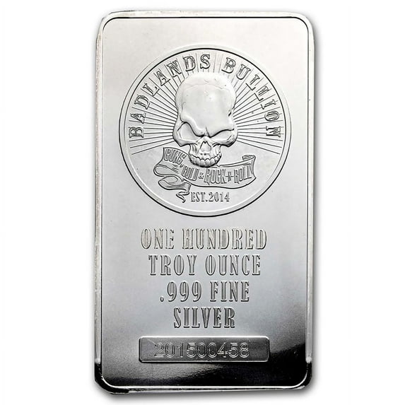 100 oz Silver Bar - Badlands Bullion