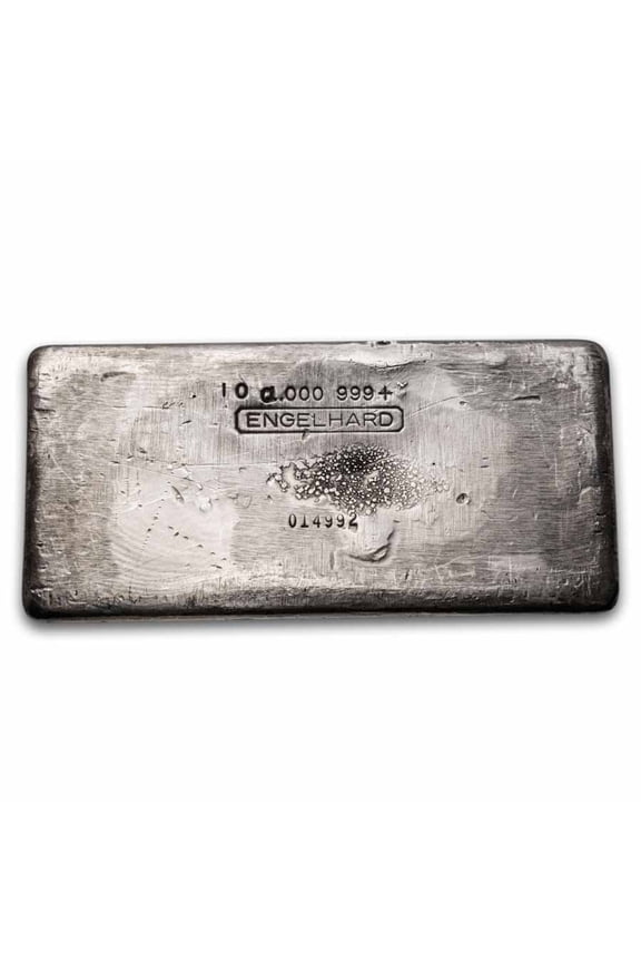 100 oz Silver Bar - Engelhard (1st Ser., 6-Digit, Stamp Error)