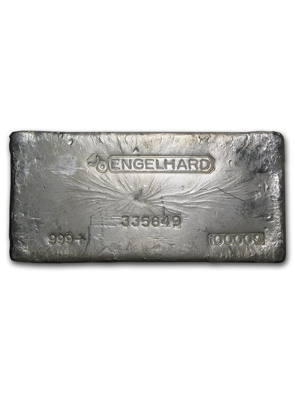 100 oz Silver Bar - Engelhard (Bull Logo)