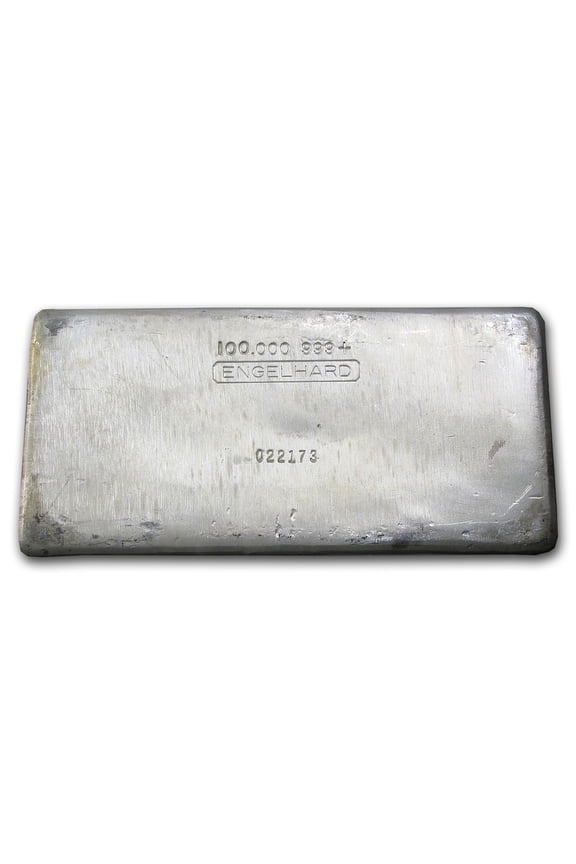 100 oz Silver Bar - Engelhard (First Generation, Poured)
