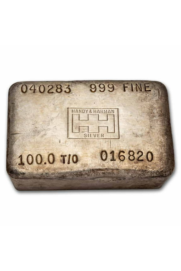 100 oz Silver Bar - Handy & Harman