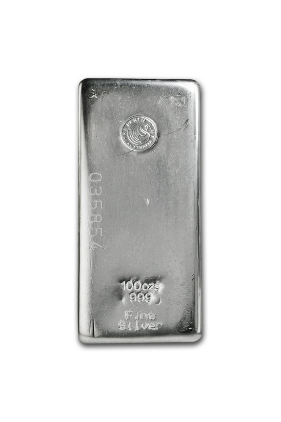 100 oz Silver Bar - Perth Mint