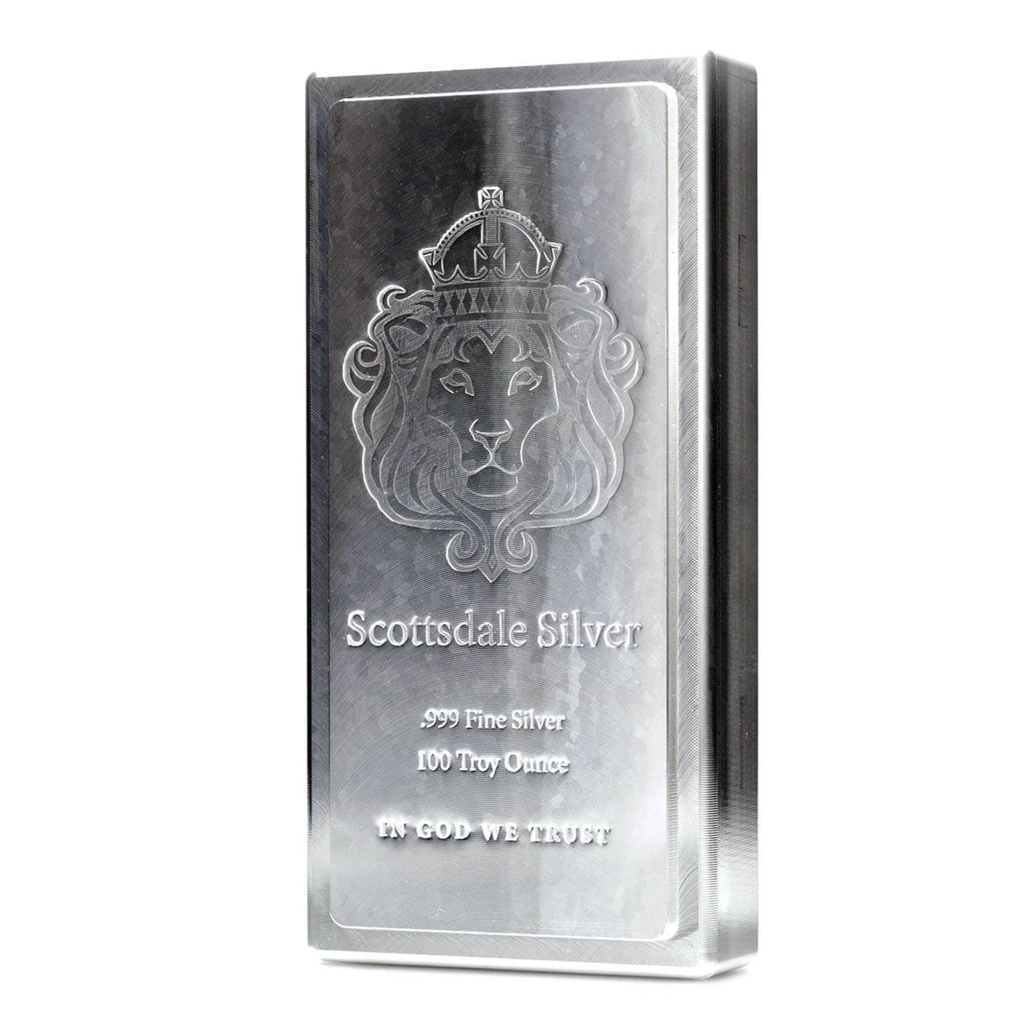 100 oz Silver Bar - Scottsdale Mint King Stacker .999 Silver Bar