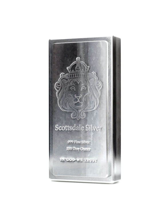 100 oz Silver Bar - Scottsdale Mint King Stacker® .999 Silver Bar