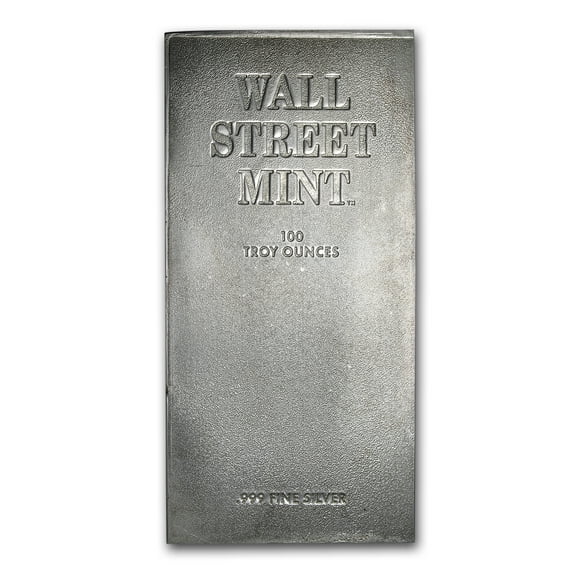 100 oz Silver Bar - Wall Street Mint