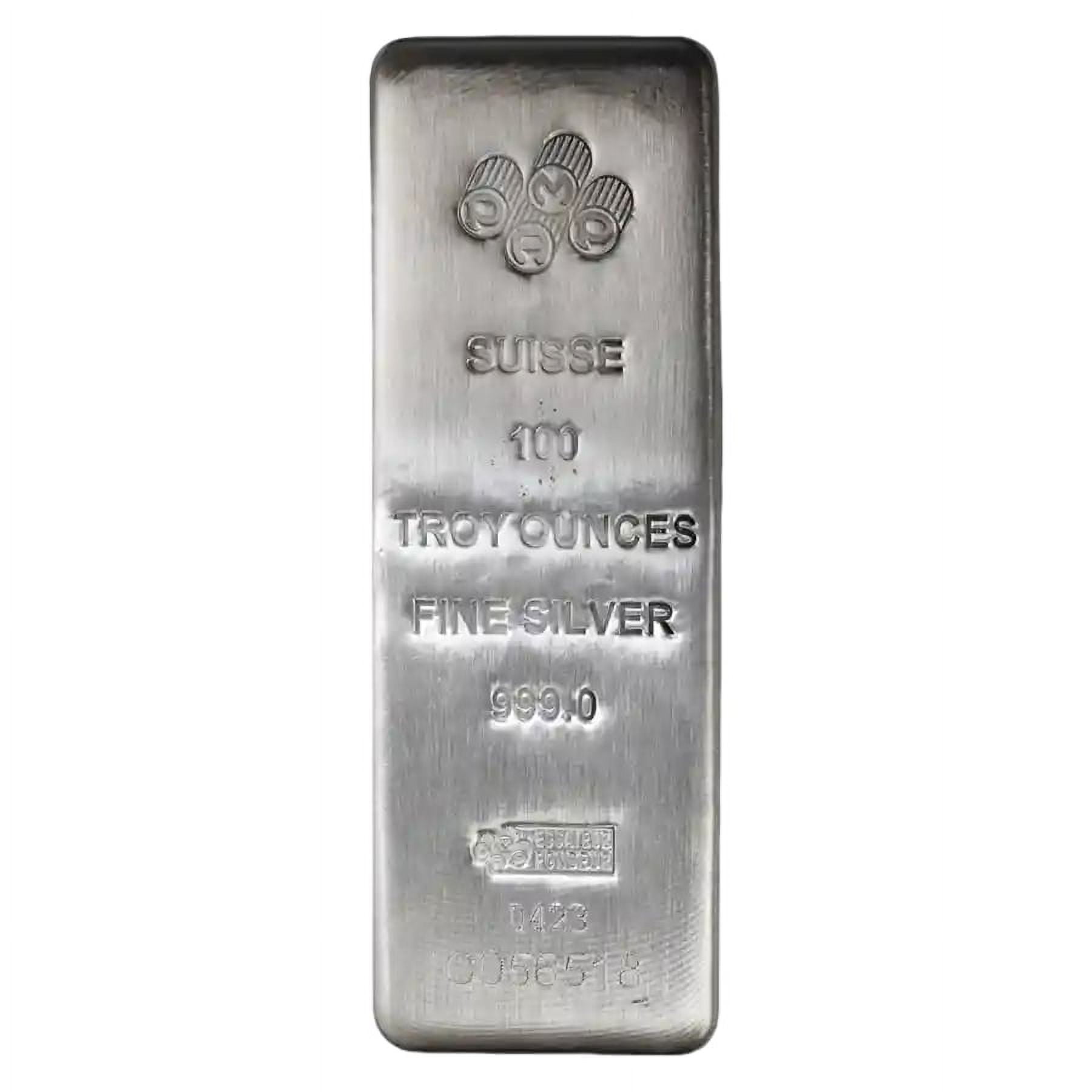 100 oz Silver PAMP Suisse Bar
