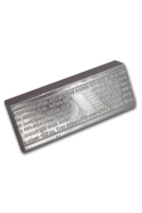 100 oz Stackable Silver Bar - A-Mark (Vintage)