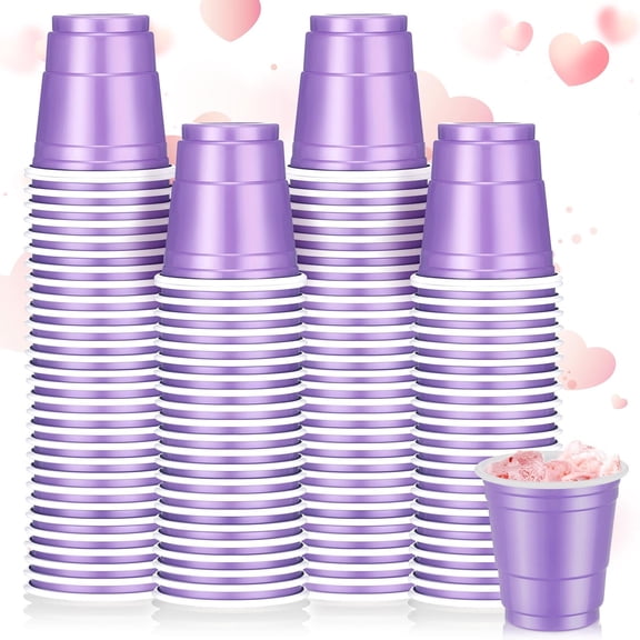 100-pack of 2-ounce plastic mini wine glasses, mini disposable wine glasses for graduation season, 2-ounce party glasses, suitable for graduation ceremonies, wedding parties.