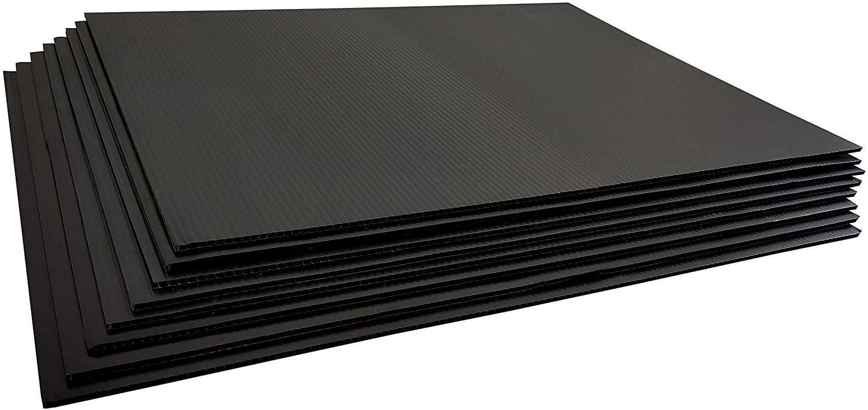 100 pack 24x18 inch Blank Black Yard Signs w/10x30 H-Stakes - Fast Free Shipping!