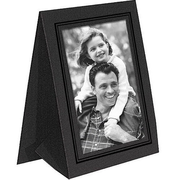 (100 pack) Black GRANDEUR 5x7 Tent Frames w Black-foil border sold in 25s - 5x7