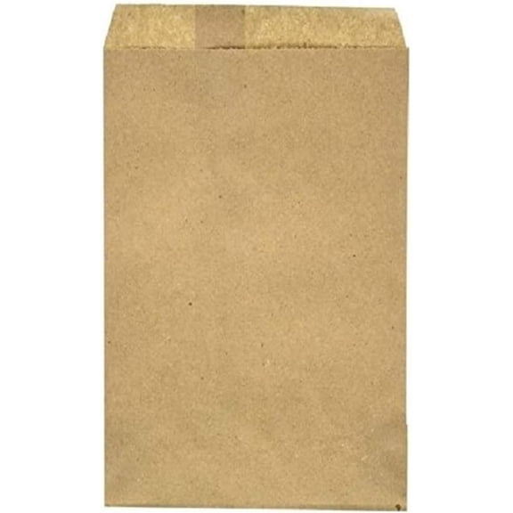 100 pack Brown Kraft Paper Bags, 6" x 9" Inches, Gift Card, Gift Candy, Cookies, Doughnut, Crafts, Party Favor, Sandwich, Jewelry Merchandise- By RJ Displays