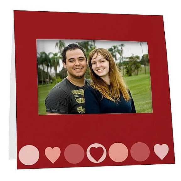 (100 pack) Fuji Instax Wide trade  HEART DOTS Paper Frame - 3.75x2.380