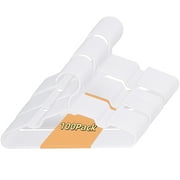 60 Pack Baby Kids Hangers，Sageme Toddler Fabric Plastic Hangers Children Clothes Hangers，Durable Plastic，White