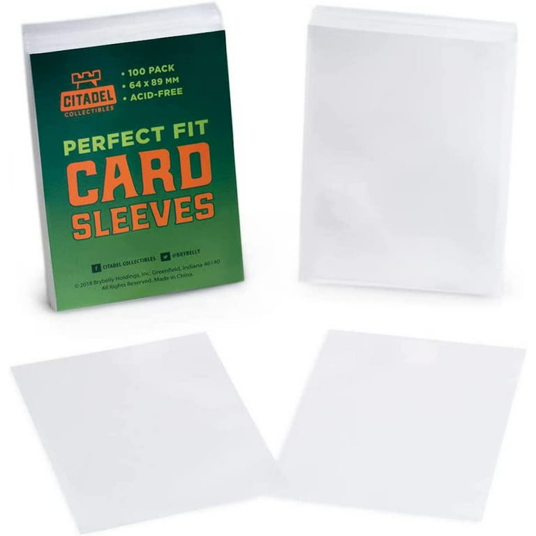 100 proteges cartes 57 x 89 mm medium pochette plastiques