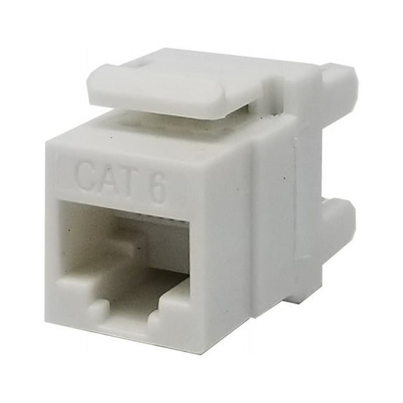 100 pack lot Keystone Jack Cat6 White Network Ethernet 110 Punchdown 8P8C 180