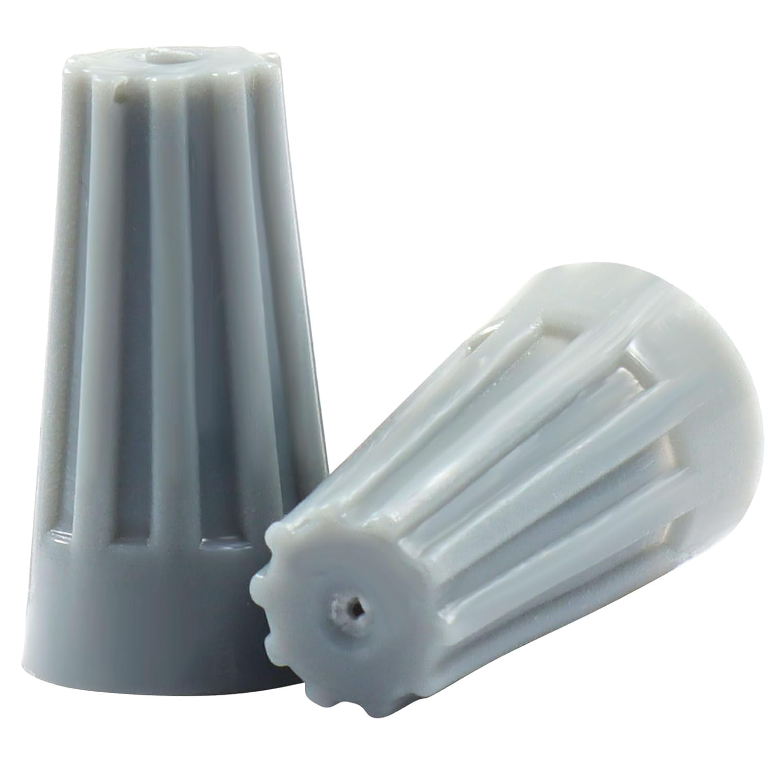 100-pack wire caps 122-16 gray, with spring lock and insulated electrical connection twist-on screw connectors, suitable for household and commercial wiring projects