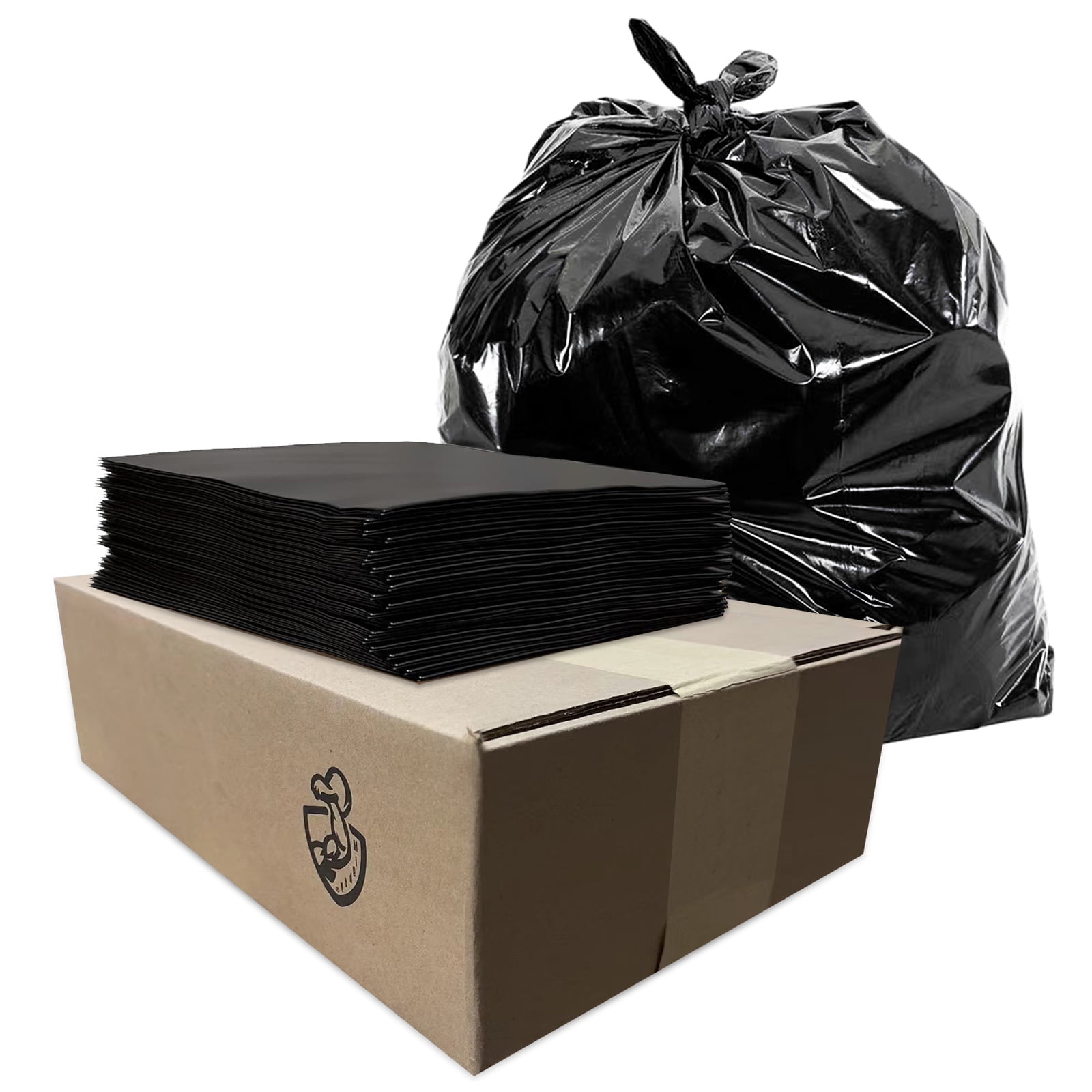 100 packs5560 Gallon Heavy Duty Trash Can Bags 2 Mil Thickness