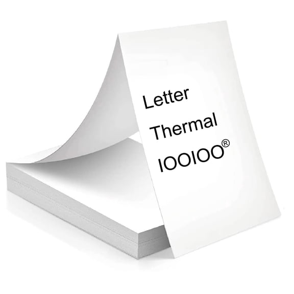 100 pages continuous Thermal Paper, 8.5" x 11"